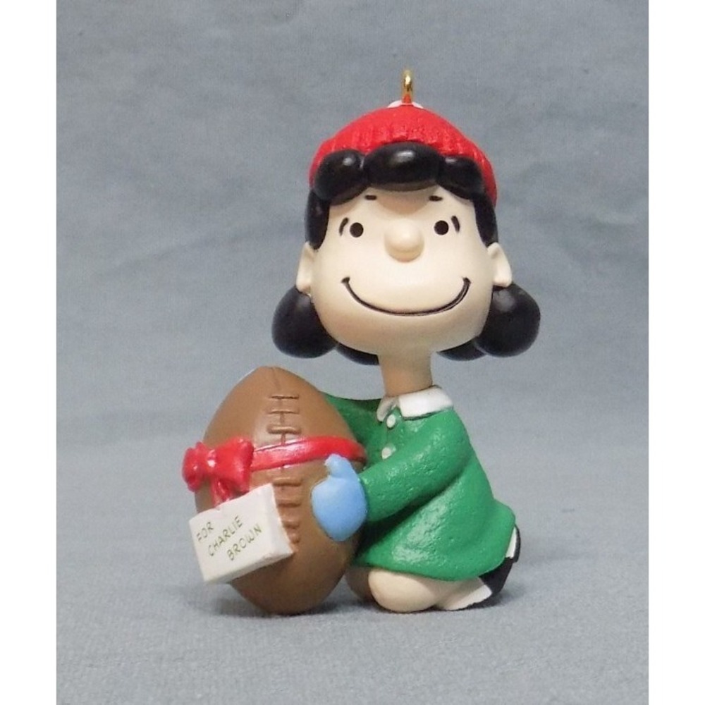 Peanuts Lucy Football Ornament 1994 Hallmark Keepsake Peanuts Gang Collection